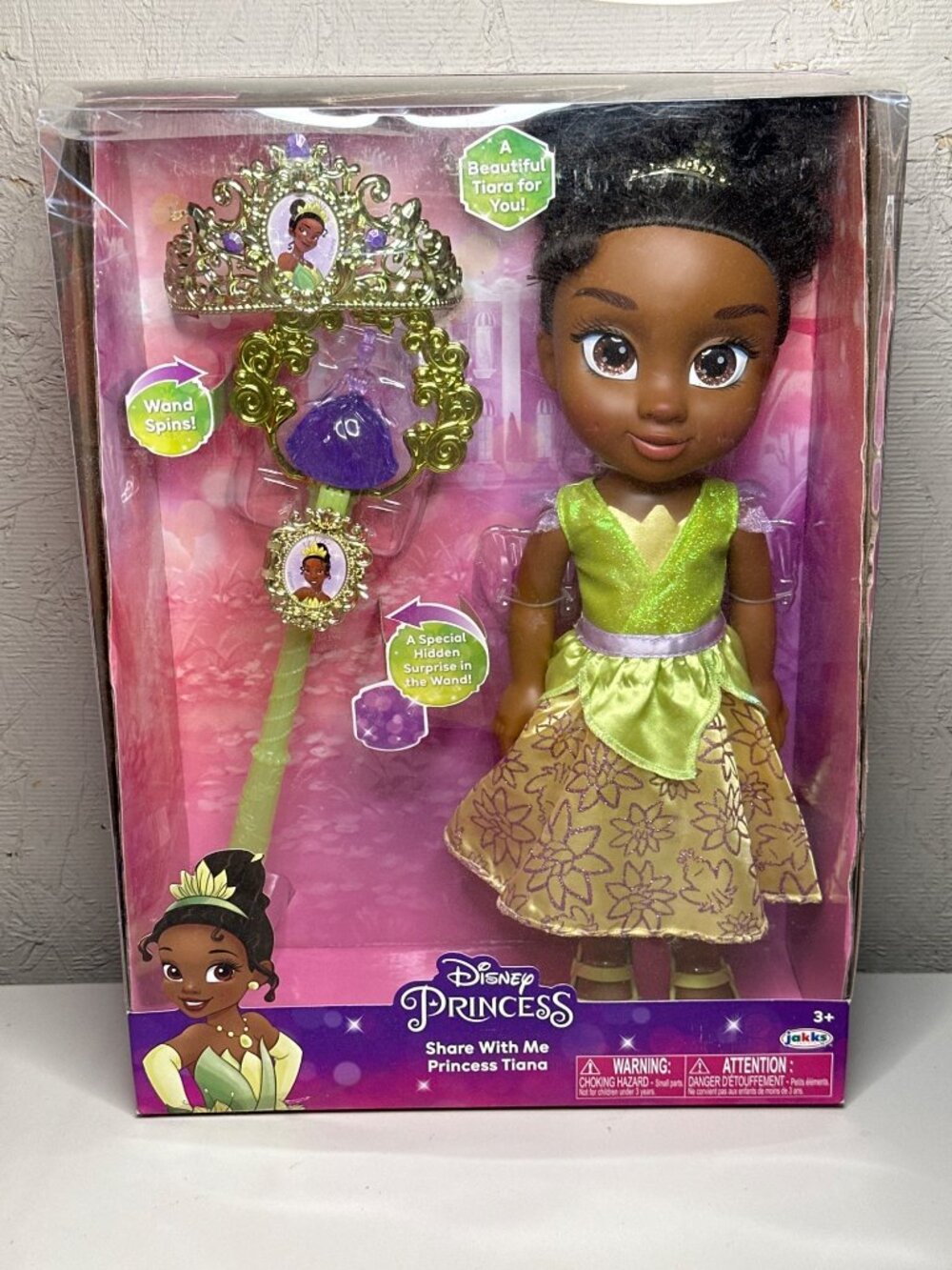 Disney Princess Share With Me Princess Tiana Doll With Wand & Tiara Jakks Pacifi